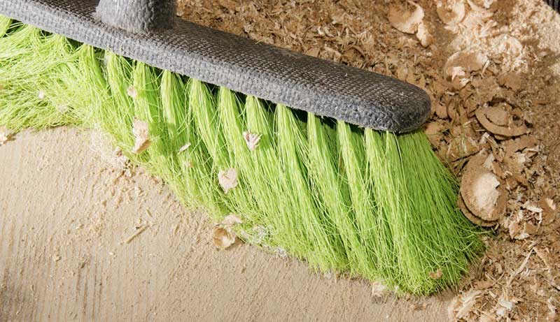 How to clean up sawdust